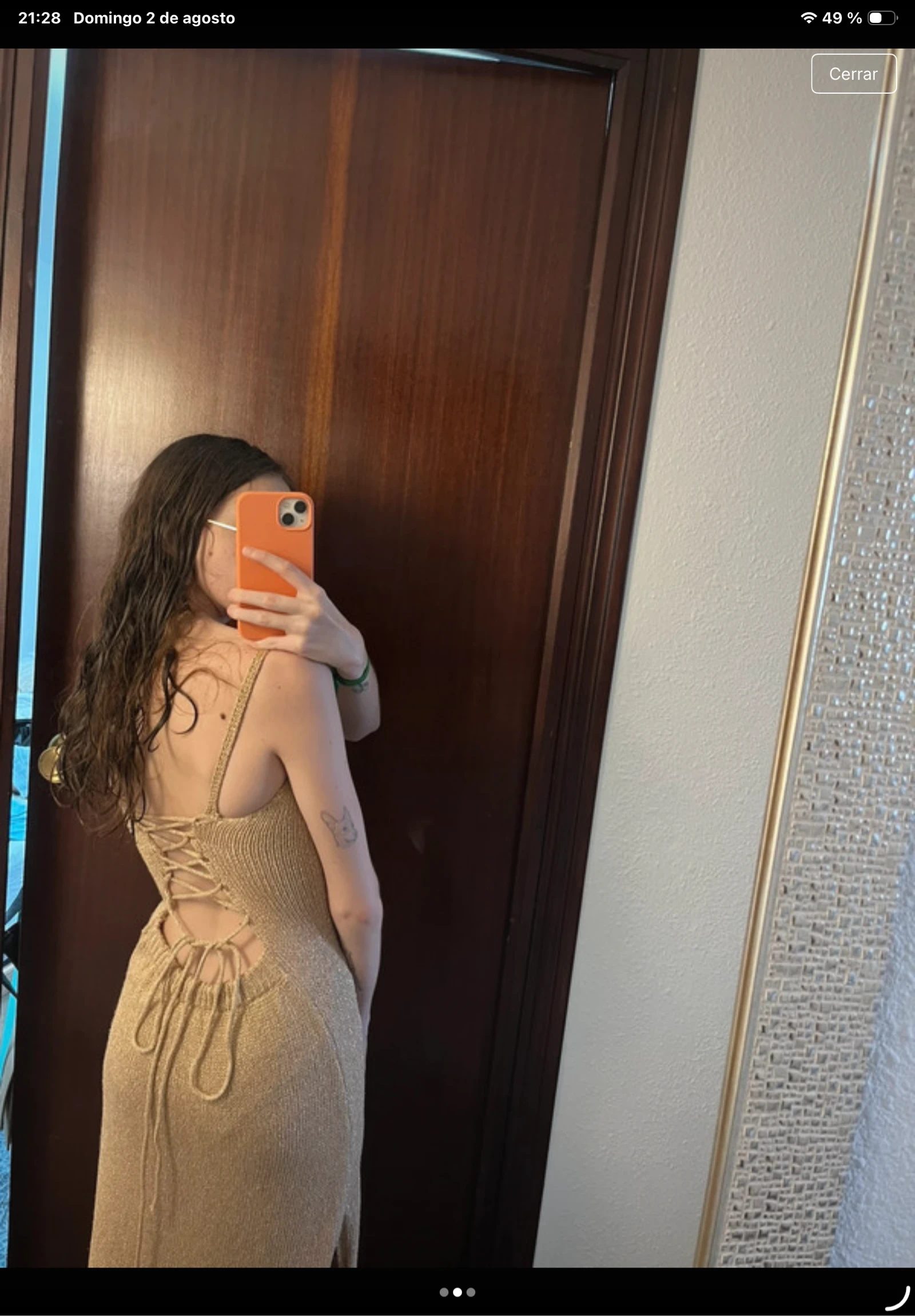 Vestido dourado verão longo – photo 2